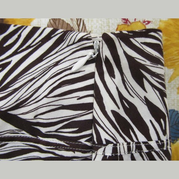 Ann Taylor Brown White Skirt Size 4 - Picture 3 of 5